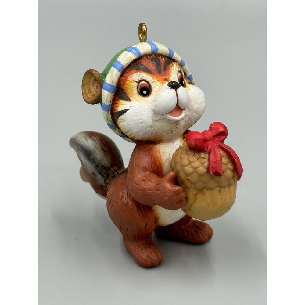 Vintage A Gift From the Heart Carlton Cards Squirrel with Acorn Ornament No Box